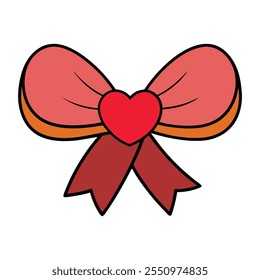 Ribbon and bow vector art design