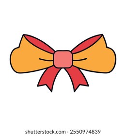 Ribbon and bow vector art design