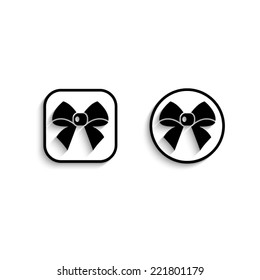 ribbon bow  - vector icon