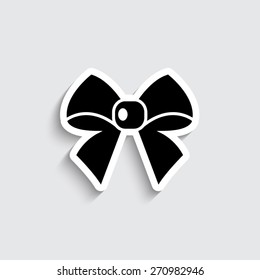 ribbon bow - vector icon