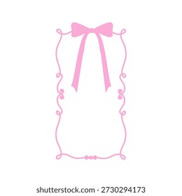 Band Bow Vektorsymbol. Coquette Bows Illustrationszeichen. Rosa Haar Schleife Symbol. Bow-Logo.