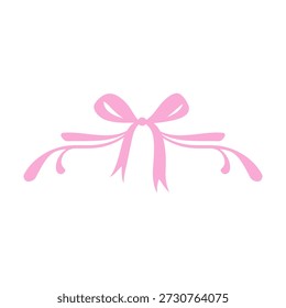 Icono de Vector de arco de cinta. Signo de la ilustración de los arcos de Coquette. Pink Hair Bow símbolo. Logotipo de arco.