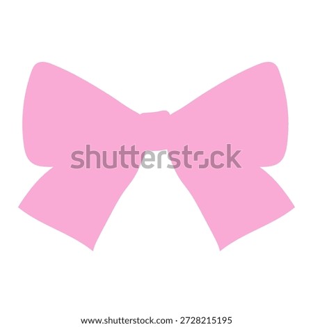 Ribbon Bow vector icon. Coquette Bows Illustration sign. Pink Hair Bow symbol. Bow logo.