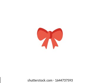 Ribbon bow vector icon. Isolated red bow flat illustration 