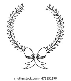 ribbon bown isolated icon vector illustration design