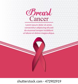 ribbon breart cancer awareness campaign foundation icon. Pink design. Vector illustration