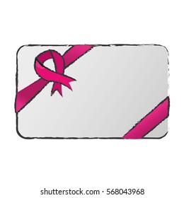 ribbon breast cancer awareness icon image vector illustration design 