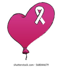 ribbon breast cancer awareness icon image vector illustration design 