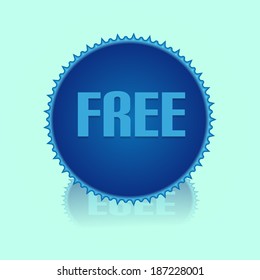 Ribbon Button With Free Text