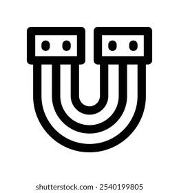 ribbon cable icon. vector line icon for your website, mobile, presentation, and logo design.