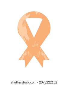 ribbon campaign awareness icon flat
