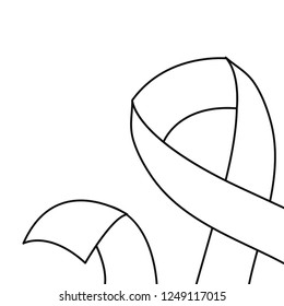 ribbon campaign on white background