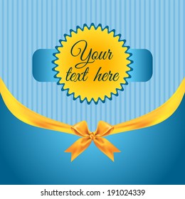 ribbon card vector invitation, promo, holiday