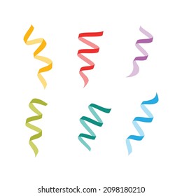  Ribbon celebration icon vector design illustration