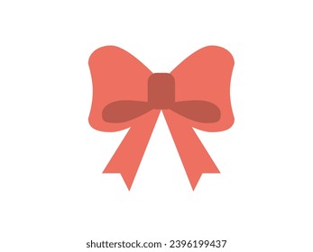 Ribbon Christmas elements Icon. Colourful flat vector illustration .