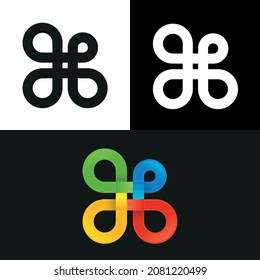 Farbiges, abstraktes Logo für den Multifunktionsbereich