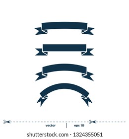 Ribbon collection Icon vector Logo Template