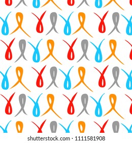 Ribbon Color Pastel Pattern cancer medical background vector illustration