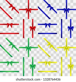 Ribbon color set. Vector illustration