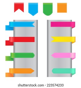 Ribbon color set.Stock vector.
