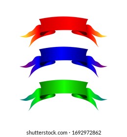 Ribbon with color variations. Fit for poster and banner elements