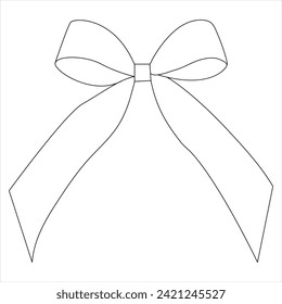 Ribbon continuous single line art drawing concept world cancer day outline vector illustration