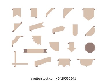 Ribbon Corner Shape Element Set