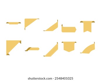 Ribbon Corner Shapes Element Set 