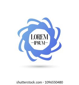 ribbon curve vector logo design template, wave icon, spin sign, twist symbol, vector illustration