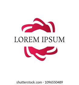 ribbon curve vector logo design template, wave icon, spin sign, twist symbol, vector illustration