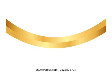 Cinta de líneas curvas decoraciones con gradiente de lujo brillante dorado