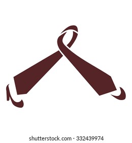Ribbon dancing. Female image.