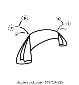 ribbon decoration elegant isolated icon