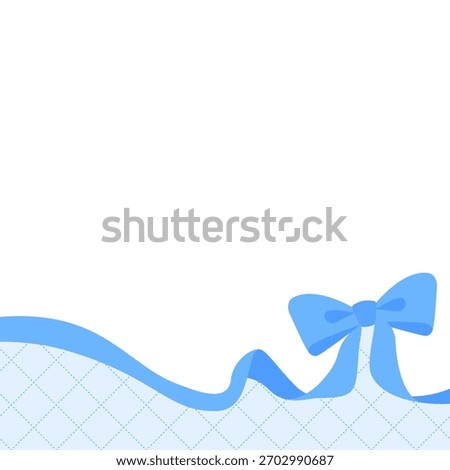 Ribbon Decoration Frame, Background, Diagonal Check Pattern, Square Size