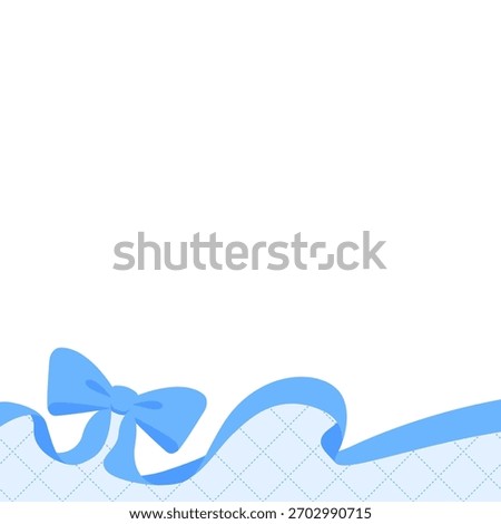 Ribbon Decoration Frame, Background, Diagonal Check Pattern, Square Size