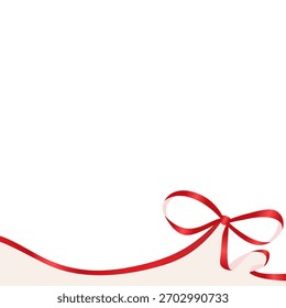 Ribbon Decoration Frame, Background, Square Size