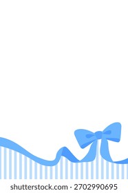 Ribbon Decoration Frame, Background, Stripe Pattern, Vertical