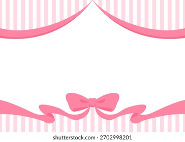 Ribbon Decoration Frame, Background, Stripe Pattern