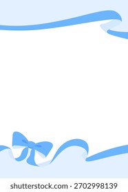  Ribbon Decoration Frame, Background, Vertical