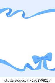  Ribbon Decoration Frame, Background, Vertical