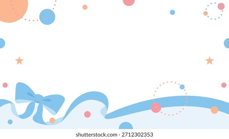 Ribbon Dekoration Rahmen, kreisförmiges Objekt, Pop-Design, 16:9 Größe
