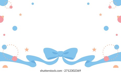 Ribbon Dekoration Rahmen, kreisförmiges Objekt, Pop-Design, 16:9 Größe