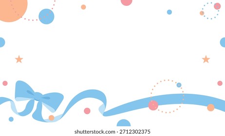 Ribbon Dekoration Rahmen, kreisförmiges Objekt, Pop-Design, 16:9 Größe