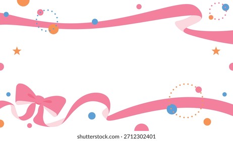 Ribbon Dekoration Rahmen, kreisförmiges Objekt, Pop-Design, 16:9 Größe