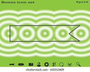 ribbon decoration, icon, vector illustration eps10