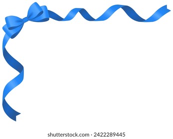 ribbon decoration vector illustration blue