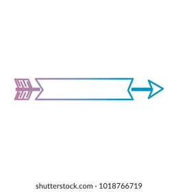 ribbon decorative frame with arrow