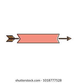 ribbon decorative frame with arrow