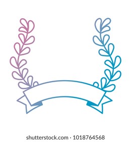 ribbon decorative frame with wreath