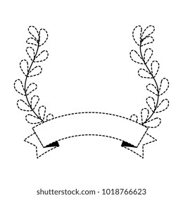 ribbon decorative frame with wreath